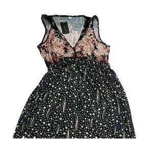 J&W - Floral Print Sleeveless Maxi Dress - Size XXL